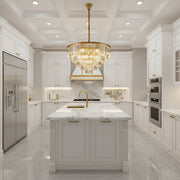Crystal Chandelier CHAMBORD Eleganza 8xE14, Diameter 48cm, Matt Gold Crystal Chandeliers Default Title Alessandro Design