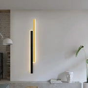 LINIUS LED Chandelier 29W, 2 Elements, Linear, Warm/Neutral/Cold Light, Gold Black Interior wall lights Default Title Alessandro Design