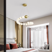 Aurelia 41W Acrylic LED Hanging Chandelier with Remote Control, Dimmable, 3000K/4000K/6000K, Gold, Metal and Acrylic LED Chandeliers with Remote Control Default Title Alessandro Design