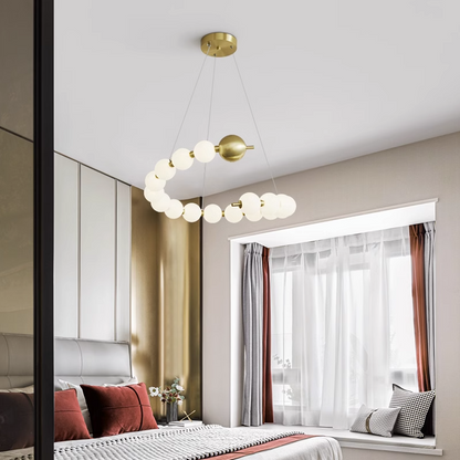 Aurelia 41W Acrylic LED Hanging Chandelier with Remote Control, Dimmable, 3000K/4000K/6000K, Gold, Metal and Acrylic LED Chandeliers with Remote Control Default Title Alessandro Design