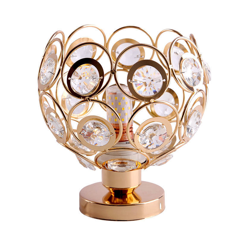 Vera Chandelier, 1xE27, D18H15cm, Gold, Metal and Crystal Classic Chandeliers Default Title Alessandro Design