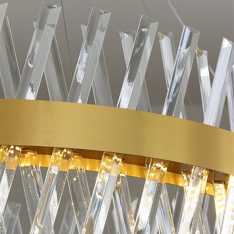 CASERTA Eleganza LED Chandelier with Remote Control, 54W, Dimmable, Diameter 50cm, Gold Crystal Chandeliers Default Title Alessandro Design