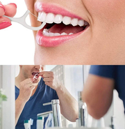 Set of 100 toothpicks with dental floss Personal Care Default Title Alessandro Design
