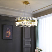 CASERTA Magno LED Chandelier with Remote Control, 68W, Dimmable, 3000K/4000K/6000K, Diameter 60cm, Gold Crystal Chandeliers Default Title Alessandro Design