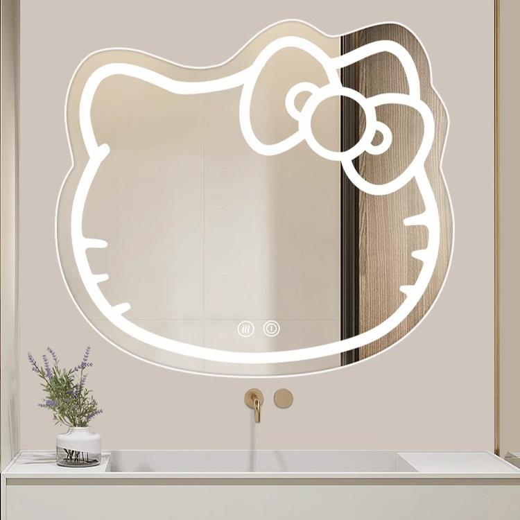 Oglinda LED Kitty Pisica, 80X70, Touch, Sistem Dezaburire, Dimabila Oglinzi Korman E Default Title Alessandro Design