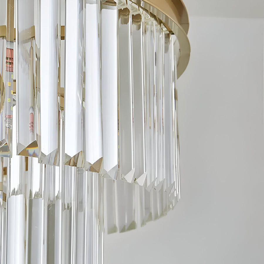 Crystal Chandelier CHAMBORD Petito 3xE14, Diameter 28cm, Matte Gold Crystal Chandeliers Default Title Alessandro Design
