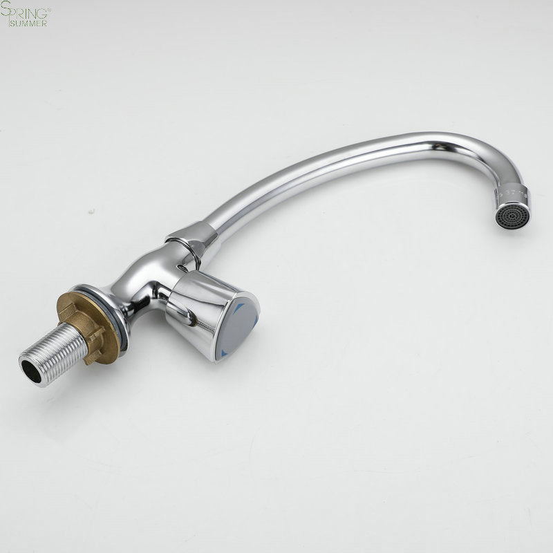 Cold Water Faucet with Rotating Spout, Chrome, AR003 Kitchen Faucets Default Title Alessandro Design
