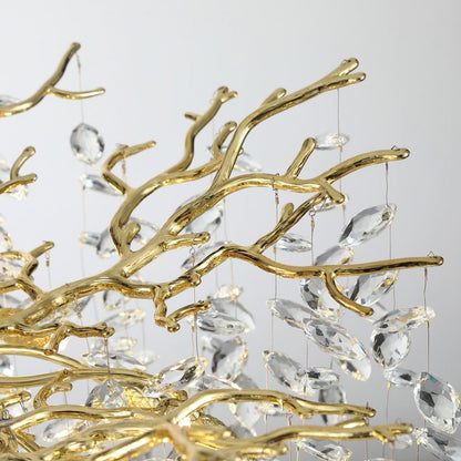 WALTZ Rhapsody Crystal Chandelier, 6x G9, Gold, 45cm, Adjustable Height, Metal and Crystal Crystal Chandeliers Default Title Alessandro Design