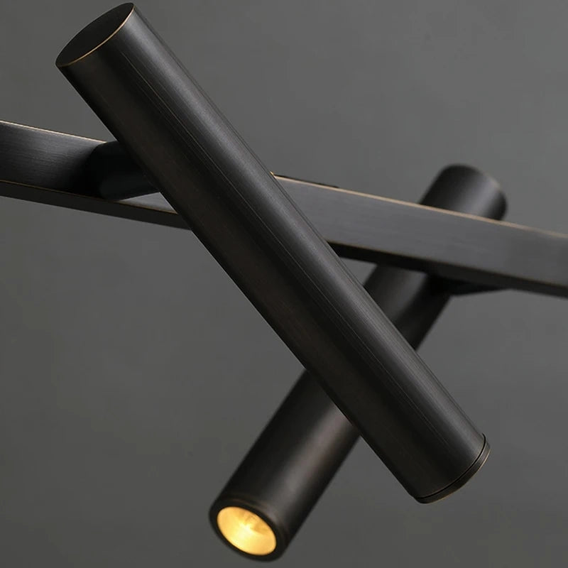 Lustra LED Harman, 23W, 6 Surse, Lumina Neutra, Negru Lustre Moderne Default Title Alessandro Design