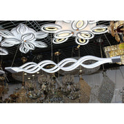 Suspended LED chandelier with remote control WAVE 89W, Linear, Cold/Warm/Neutral light, Dimmable, White, Height Adjustable LED Chandeliers with Remote Control Default Title Alessandro Design