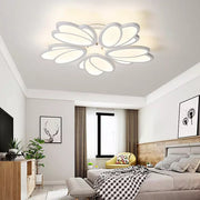 LED chandelier with remote control TULIP 81W, 5 Petals, Cold/Warm/Neutral light, Dimmable, White LED chandelier with remote control Default Title Alessandro Design