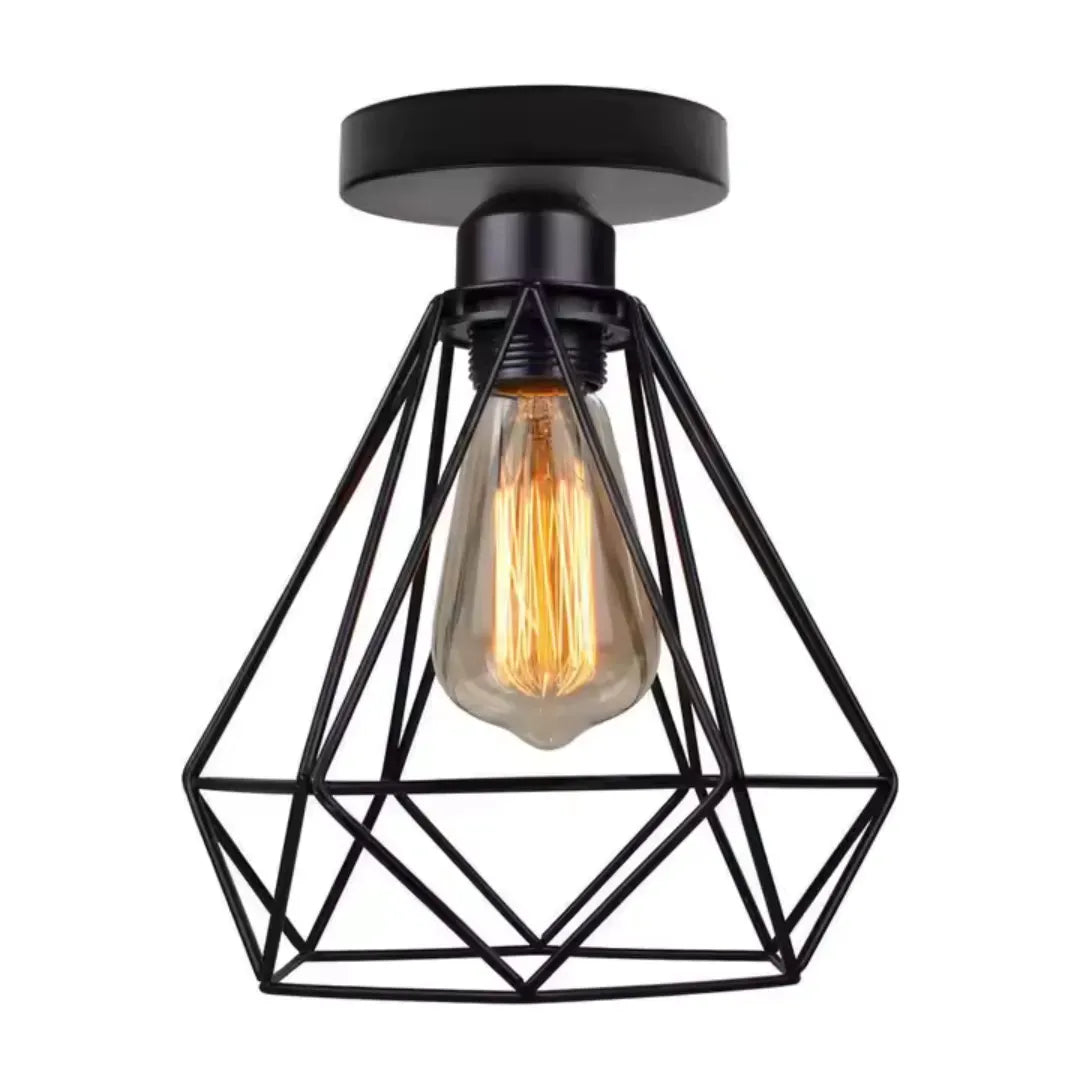 Lustra cu Abajur, GRACIE, Diamant, 1XE27, Negru Lustre Industrial Default Title Alessandro Design