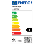 Lustra LED suspendata DARIN, 120cm, 23W, Inaltime Reglabila, Lumina Rece, Negru Lustre Moderne Default Title Alessandro Design