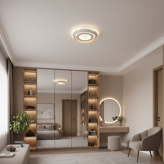 Lustra LED ROUE, 27W, Diametru 20cm, Lumina Calda/Neutra/Rece, Alb, Metal si Acril