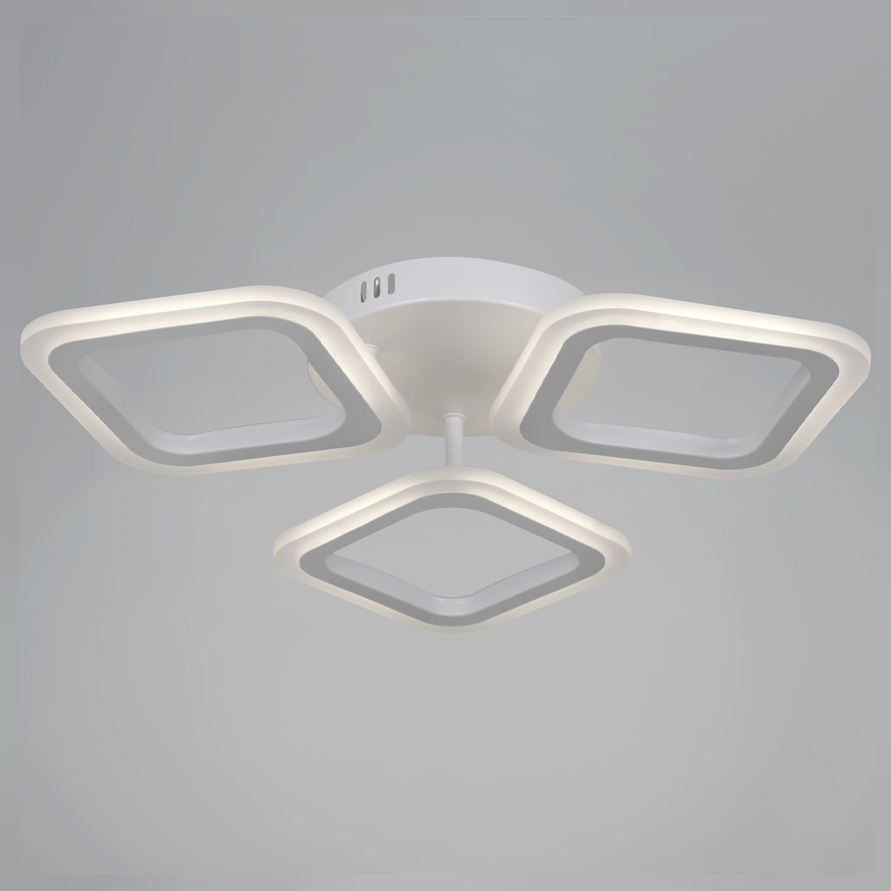 LED Chandelier ERIKA 20W, 3 Squares, Neutral Light 4000k, White, Metal and Acrylic Applied LED Chandeliers Default Title Alessandro Design