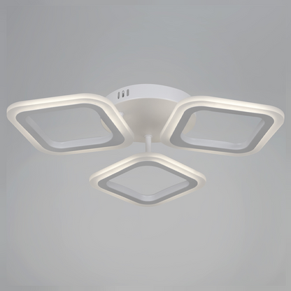 LED Chandelier ERIKA 20W, 3 Squares, Neutral Light 4000k, White, Metal and Acrylic Applied LED Chandeliers Default Title Alessandro Design