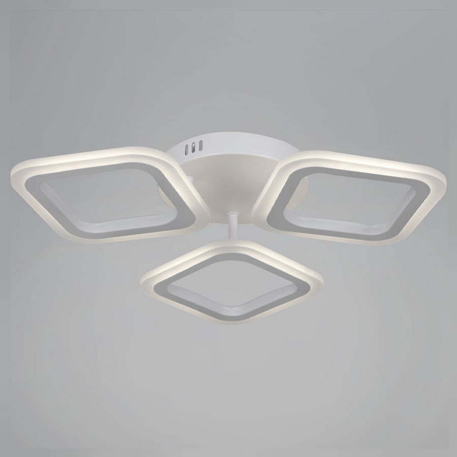 LED Chandelier ERIKA 20W, 3 Squares, Neutral Light 4000k, White, Metal and Acrylic Applied LED Chandeliers Default Title Alessandro Design