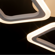 LED Chandelier ERIKA 20W, 3 Squares, Neutral Light 4000k, White, Metal and Acrylic Applied LED Chandeliers Default Title Alessandro Design