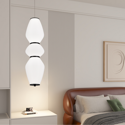 Hanging Chandelier LT022/3WH, 3xE27, Diameter 66 cm, Height 16.5 cm, IP20, White, Plexiglas, Iron, Bulbs Not Included