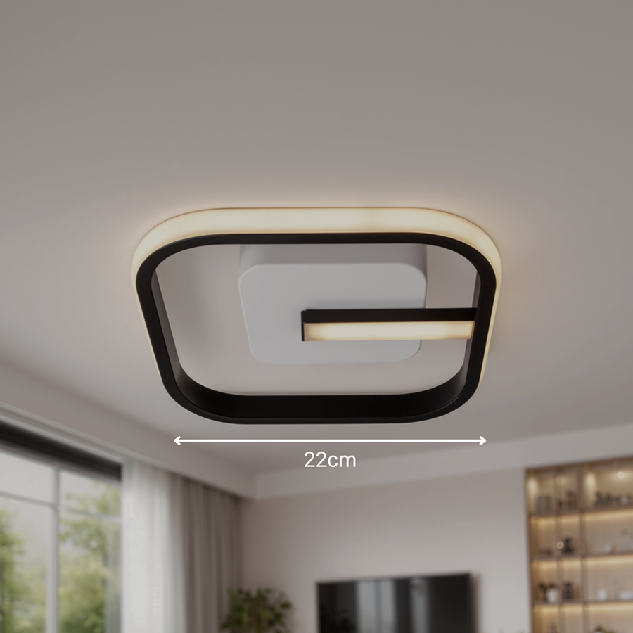 LED Chandelier VICTORIA 19W, Square, Cold/Warm/Neutral light, Black, White LED Chandelier Default Title Alessandro Design