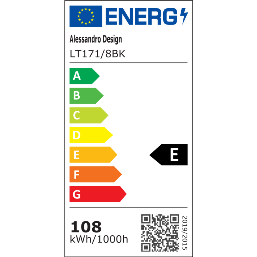 LED Chandelier with Remote Control LINEX, 108W, 8 elements, Cold/Warm/Neutral Light, Dimmable, Black LED Chandeliers with Remote Control Default Title Alessandro Design