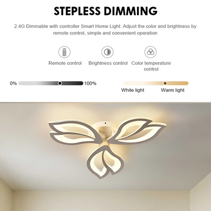 LED chandelier with remote control LILY 40W, 3 Elements, Cold/Warm/Neutral light, Dimmable, White LED chandelier with remote control Default Title Alessandro Design