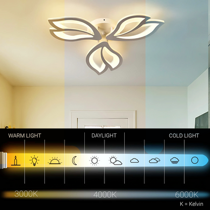 LED chandelier with remote control LILY 40W, 3 Elements, Cold/Warm/Neutral light, Dimmable, White LED chandelier with remote control Default Title Alessandro Design