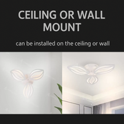 LED chandelier with remote control ORCHID 40W, 3 Petals, Cold/Warm/Neutral light, Dimmable, White LED chandelier with remote control Default Title Alessandro Design