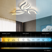LED chandelier with remote control SAKURA 37W, 3 Petals, Cold/Warm/Neutral light, Dimmable, White LED chandelier with remote control Default Title Alessandro Design