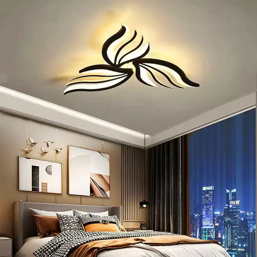 LED chandelier with remote control SAKURA 37W, 3 Petals, Cold/Warm/Neutral light, Dimmable, White LED chandelier with remote control Default Title Alessandro Design