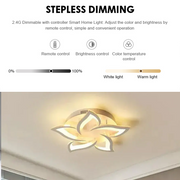 LED chandelier with remote control LOTUS 54W, 5 Petals, Cold/Warm/Neutral light, Dimmable, White LED chandelier with remote control Default Title Alessandro Design