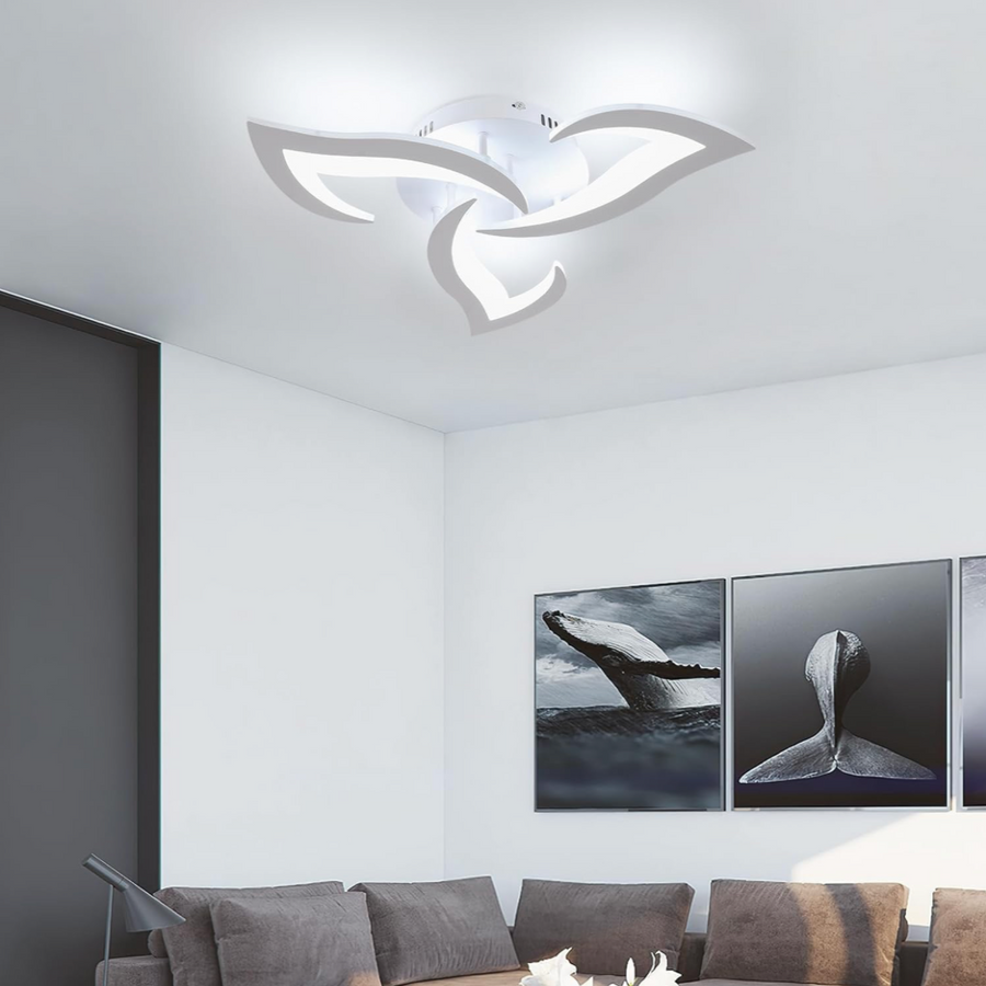 LED chandelier with remote control LOTUS 32W, 3 Petals, Cold/Warm/Neutral light, Dimmable, White LED chandelier with remote control Default Title Alessandro Design