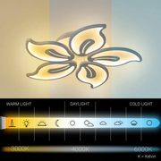 LED chandelier with remote control JASMINE 66W, 5 Petals, Cold/Warm/Neutral light, Dimmable, White LED chandelier with remote control Default Title Alessandro Design