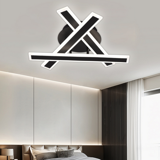 Lustra LED cu Telecomanda ZYRON Nobile, 62W, 40x5.5x10,Lumina Rece/Calda/Neutra, Dimabila, Negru, Metal, Plexiglas Lustre LED cu Telecomanda Default Title Alessandro Design