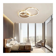 LED Chandelier with Remote Control MYRENE 110W, 2 Circles, Cold/Warm/Neutral Light, Dimmable, Gold LED Chandeliers with Remote Control Default Title Alessandro Design
