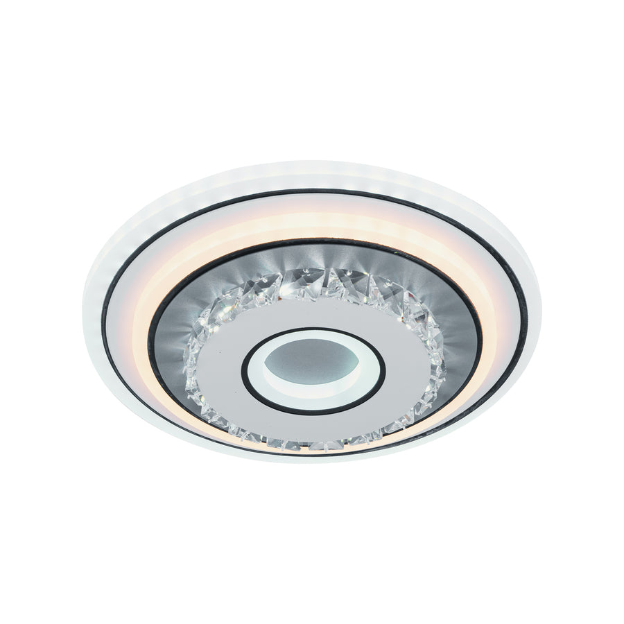 Crystal LED chandelier MITA 28W, Diameter 20cm, Round, Cold/Warm/Neutral light, White LED Chandeliers Default Title Alessandro Design