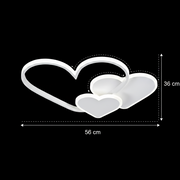LED chandelier with remote control AMI 48W, 3 Hearts, Cold/Warm/Neutral light, Dimmable, White LED chandelier with remote control Default Title Alessandro Design