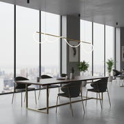 DIVINO LED Chandelier with Flexible Silicone Tube - 62W, Adjustable Light, Gold Modern Chandeliers Default Title Alessandro Design