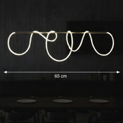 DIVINO LED Chandelier with Flexible Silicone Tube - 62W, Adjustable Light, Gold Modern Chandeliers Default Title Alessandro Design
