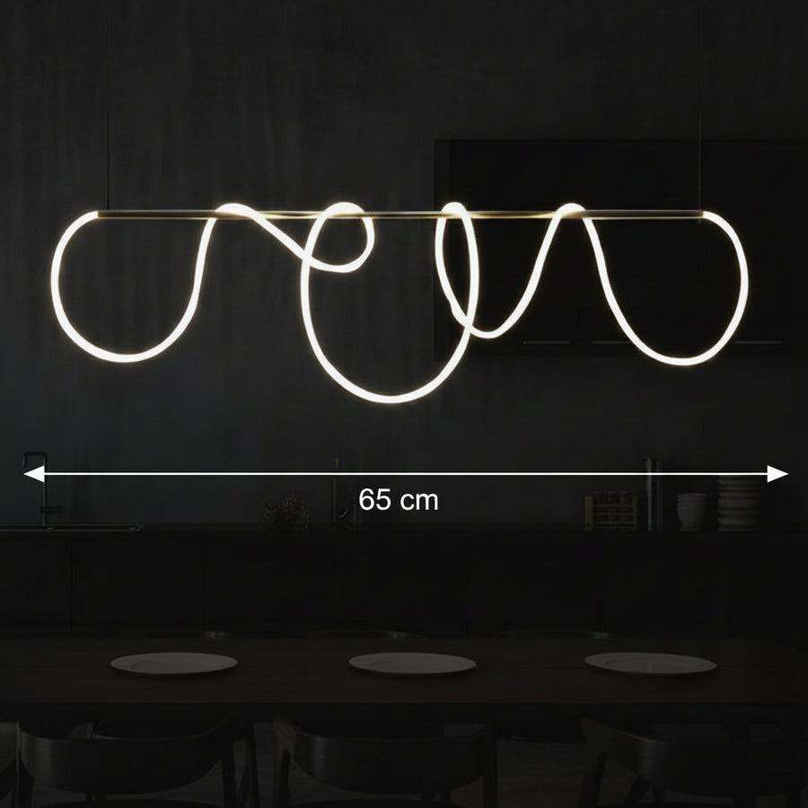 DIVINO LED Chandelier with Flexible Silicone Tube - 62W, Adjustable Light, Gold Modern Chandeliers Default Title Alessandro Design