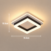 MODERN LED Chandelier 25W, Dimensions 19.5x19.5 cm, Square, Cold/Warm/Neutral light, Black