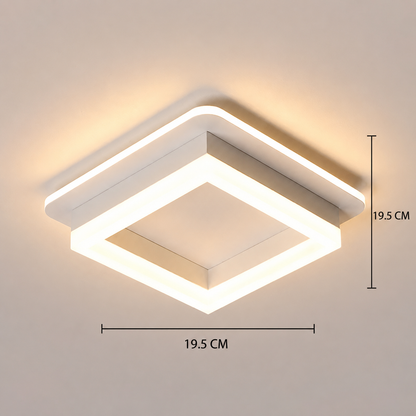 MODERN LED Chandelier 26W, Size 19.5x19.5, Square, Cold/Warm/Neutral light, White