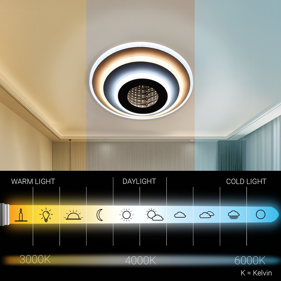 LED Chandelier NEXA ROTUND 3D 39W, Cold/Warm/Neutral light, White LED Chandeliers Default Title Alessandro Design