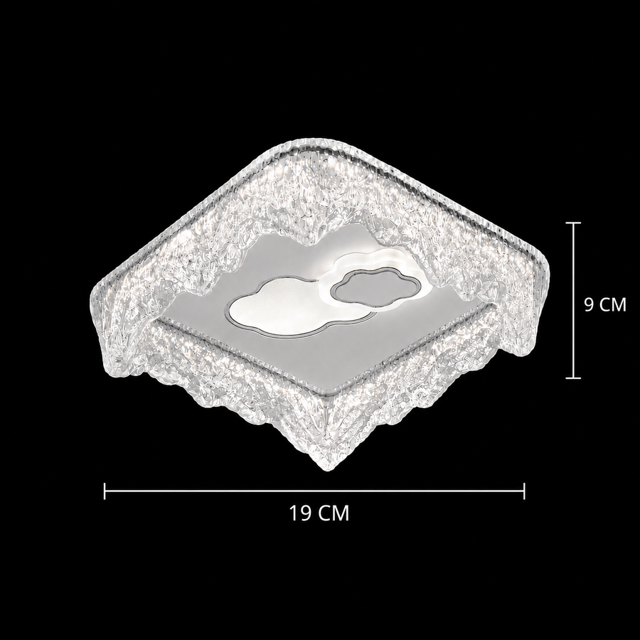Lustra LED STARK, 20W, Diametru 19cm, Lumina Calda/Neutra/Rece, Alb, Metal si Acril