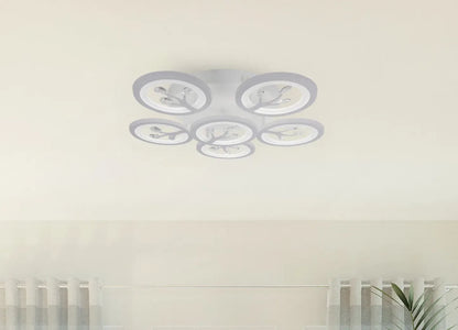 LED chandelier with remote control and crystal DAISY 78W, 6 Elements, Cold/Warm/Neutral light, Dimmable, White LED chandelier with remote control Default Title Alessandro Design