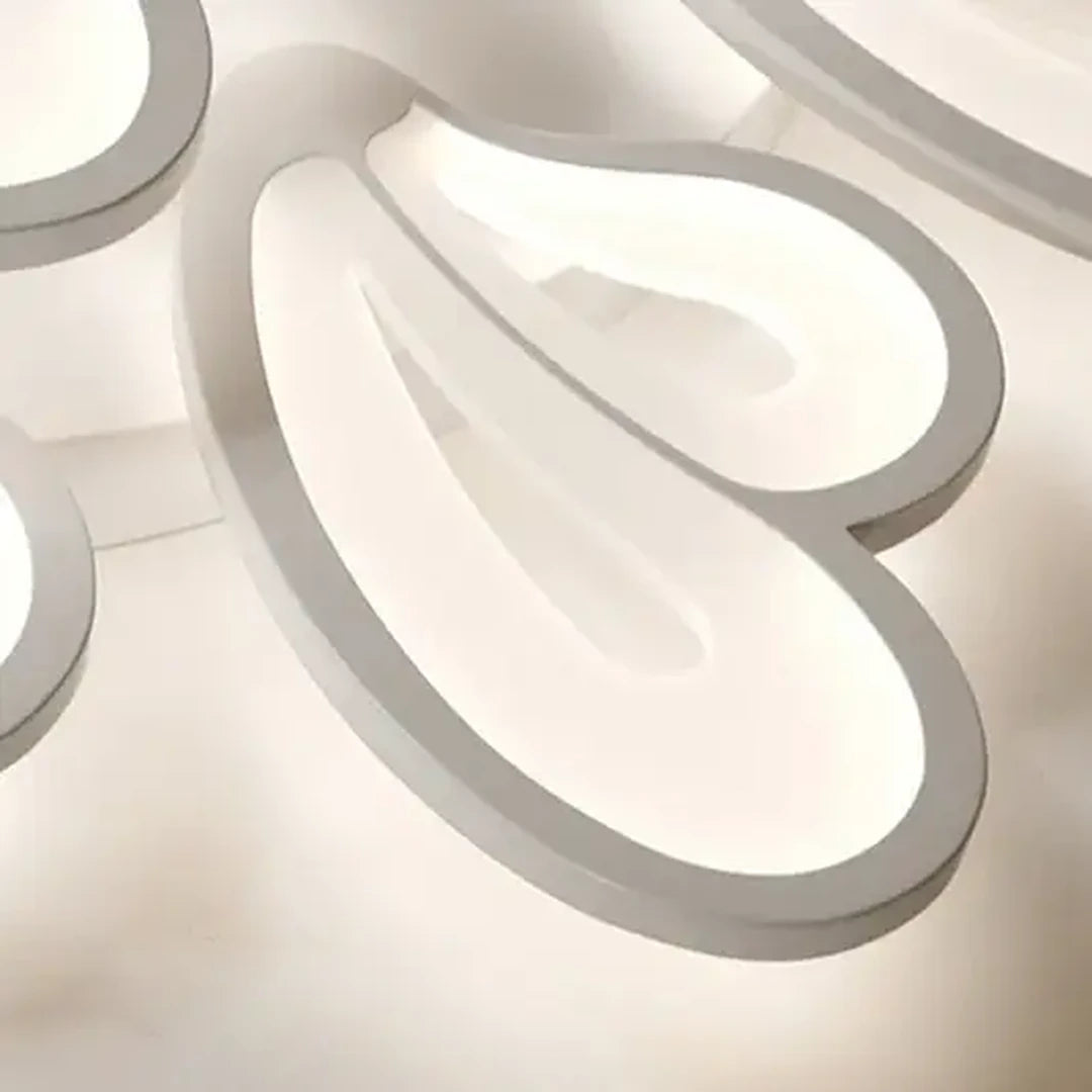 LED Chandelier with remote control BLOSSOM 95W, 5 Petals, Cold/Warm/Neutral light 3000K/4000K/6000K, Dimmable, White, Metal and Acrylic LED Chandeliers with Remote Control Default Title Alessandro Design