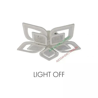 LED chandelier with remote control DALIA 170W, 5 Petals, Cold/Warm/Neutral light, Dimmable, White LED chandelier with remote control Default Title Alessandro Design