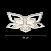 LED chandelier with remote control DALIA 96W, 5 Petals, Cold/Warm/Neutral light, Dimmable, White