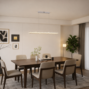 Lustra LED cu telecomanda KANGNING, 3000K/4000K/6000K, 120W, Metal și Acrilic, Alb