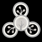 LED chandelier with remote control and crystal DAISY 53W, 4 Elements, Cold/Warm/Neutral light, Dimmable, White